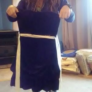 Black strapless dress